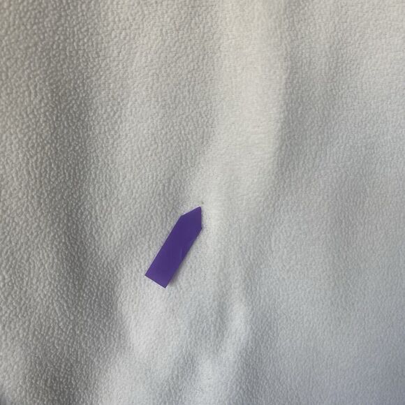 Marmot Womens White full zip fleece jacket pockets Thumb Holes Polartec Size Med - Picture 8 of 12